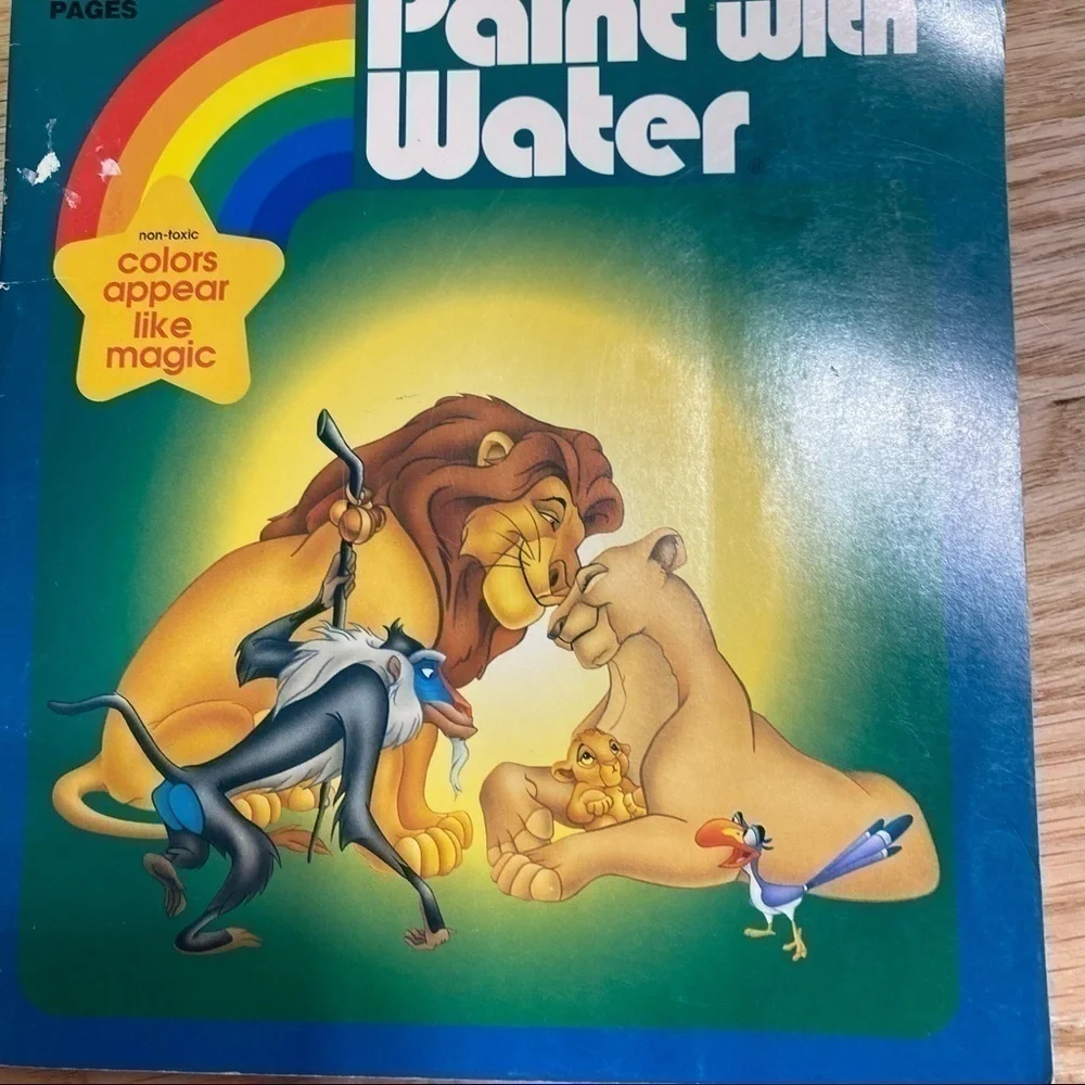 Disney Lion King Paint with Water Book NEW Activity Vintage 90s Colorful